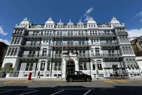 The Ampersand Hotel has a grand frontage.