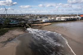 Discharge is seen flowing into the River Thames at Crossness sewage treatment works in March 2024 (Photo: Dan Kitwood/Getty Images)