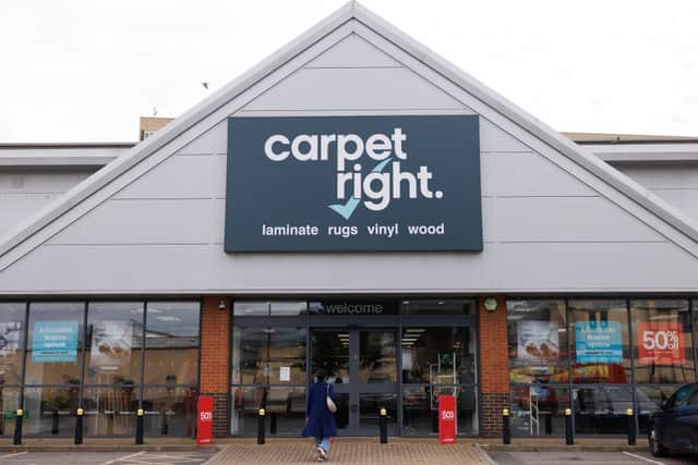 Several Carpetright stores are closing down in London