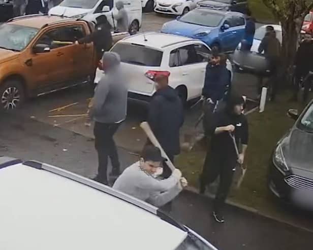 A group involved in violent disorder at a boxing tournament have been jailed for a total of more than 48 years.  