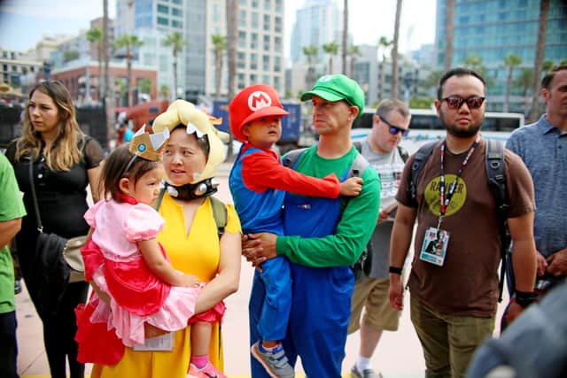 The cosplay isn't merely limited to manga or anime characters either; those attending the Birmingham Anime and Gaming Convention might see some of their favourite video game characters - such as Mario and Luigi as pictures here.