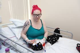 A woman may be able to eat for the first time in three years after surgeons corrected a weight loss operation carried out in Turkey.  