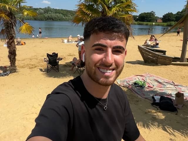 Callum Ryan at London's secret beach.
