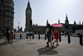 A yellow thunderstorm warning is in place for London