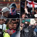 Scenes at the Blackpool 'pro-Britain' rally 