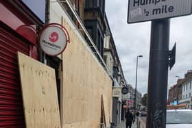 Buildings being boarded up in Walthamstow