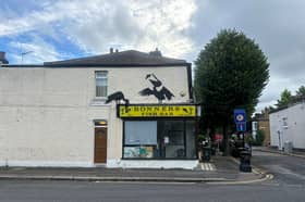 A suspected Banksy artwork has appeared on a fish and chip shop in Walthamstow