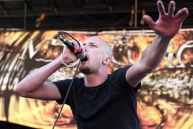 Meshuggah performing on the first U.S. day of Ozzfest 2002 at Montage Mountain in Scranton, Pennsylvania