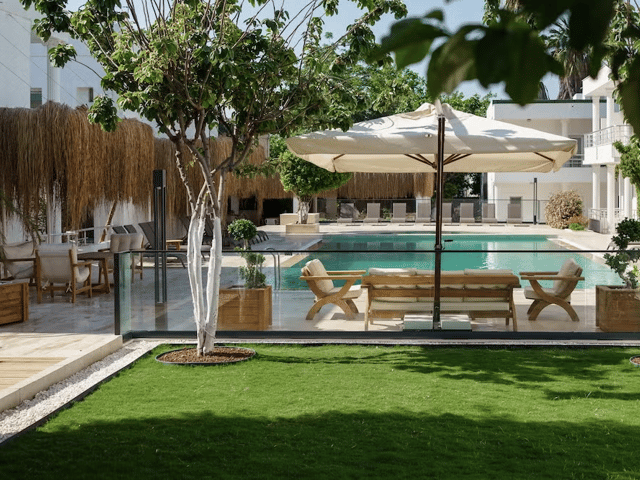 Lounge by the pool at the Costa Maya Bodrum on the Aegean Coast