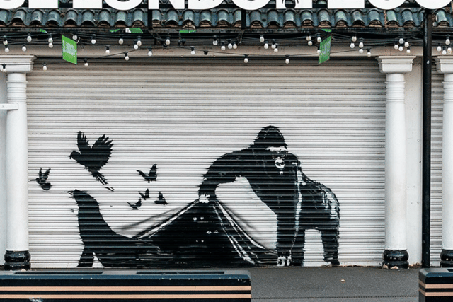London Zoo is the location of Banksy’s latest animal themed art trail across the capital.