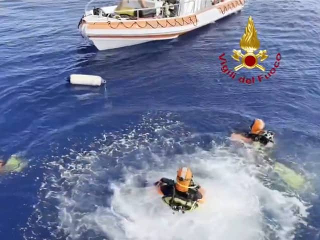 Search and rescue operation underway after yacht sinks.
