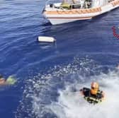 Search and rescue operation underway after yacht sinks.