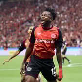 Edmond Tapsoba of Bayer 04 Leverkusen.. (Photo by Christof Koepsel/Getty Images)