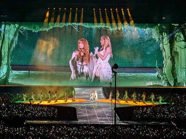 There are questions over police protection for Taylor Swift, who was joined at Wembley by stars including Florence Welch, during her Eras Tour dates in London