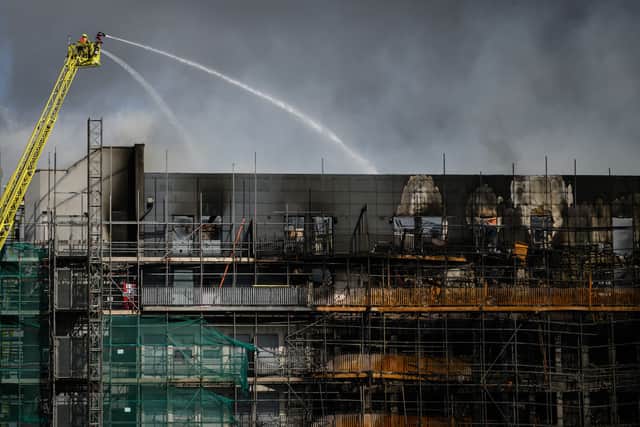 The London Fire Brigade tackled the fire at a block of flats in Dagenham