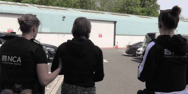National Crime Agency make an arrest.