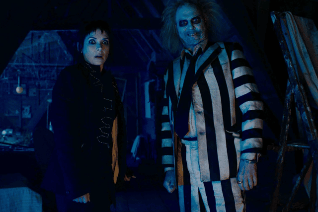 Winona Ryder and Michael Keaton as Lydia Deetz and Betelguese in Tim Burton's long-awaited sequel to 1988's "Beetlejuice." "Beetlejuice Beetlejuice."