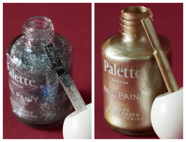 Metallic nail colour top coat from Palette London