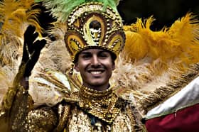 Costumes at Hackney Carnival, London 2020.