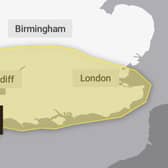 The Met Office has issued a rain warning for London