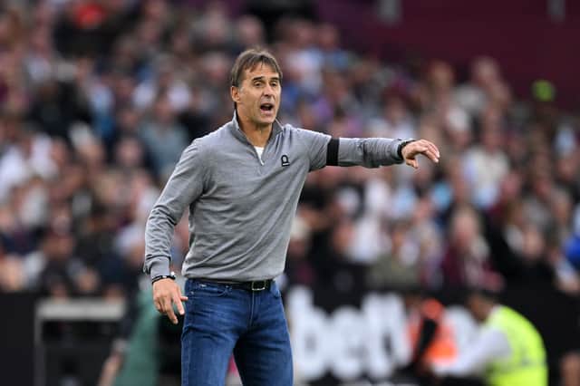 West Ham boss Julen Lopetegui.
