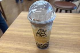 The limited edition chocolate and cheese foam Asian tea 
