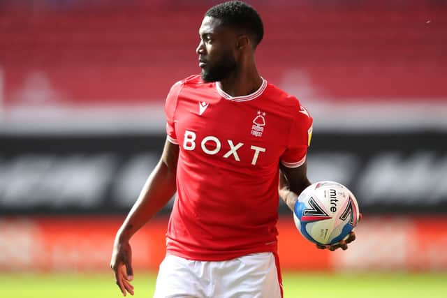 Blackett for Forest in Championship clash vs QPR in April 2021
