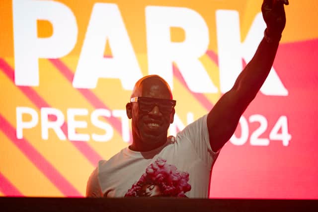 DJ Spoony performing at Rock The Park in Preston in 2024
