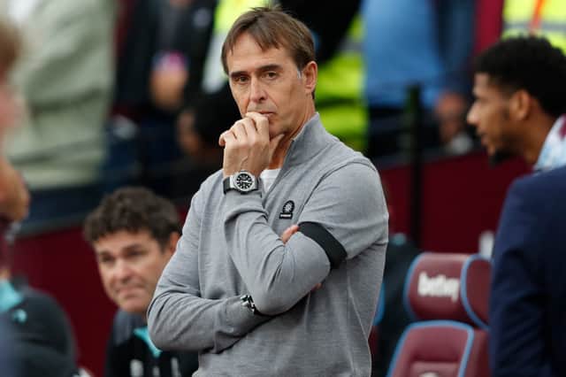 West Ham boss Julen Lopetegui.
