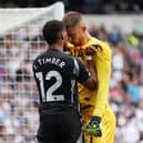 Jurrien Timber and Guglielmo Vicario come together in north London derby