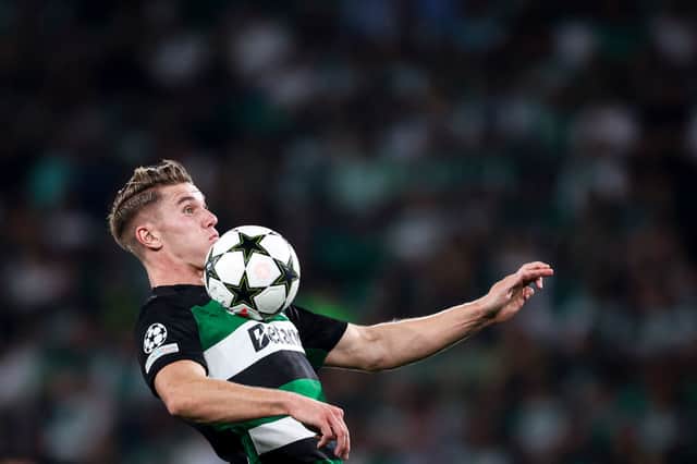 Gyokeres in action for Sporting Lisbon. His club now appear willing to sell their prized asset in January