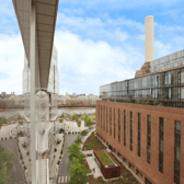 The flat has a breath-taking view of the Grade II listed Power Station