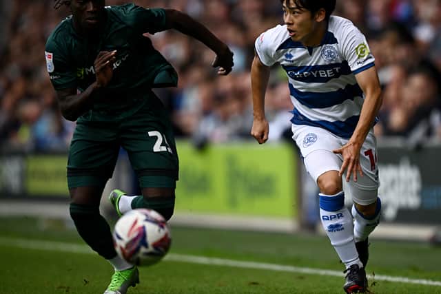 Koki Saito in action against Millwall.