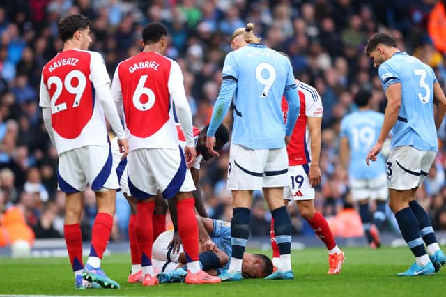 Rodri suffered an injury scare in the 2-2 draw against Arsenal.