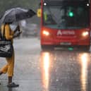 London was hit by heavy rainfall on Sunday night
