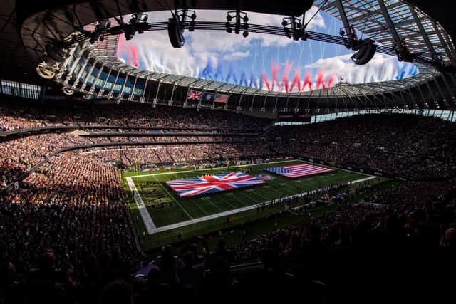 General view inside the stadium prior to the NFL match between Minnesota Vikings and New Orleans Saints at Tottenham Hotspur Stadium on October 02, 2022