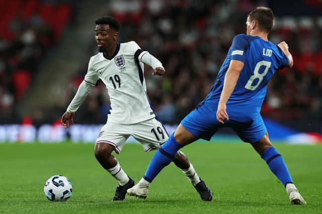 Gomes in action for England as he enjoys first start with senior squad