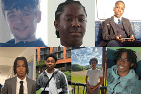 (L to R) Tyler Donnelly, Nathan Bawuah, Daniel Anjorin, Kamari Johnson, Rene Graham, Pharrell Garcia and Daejaun Campbell