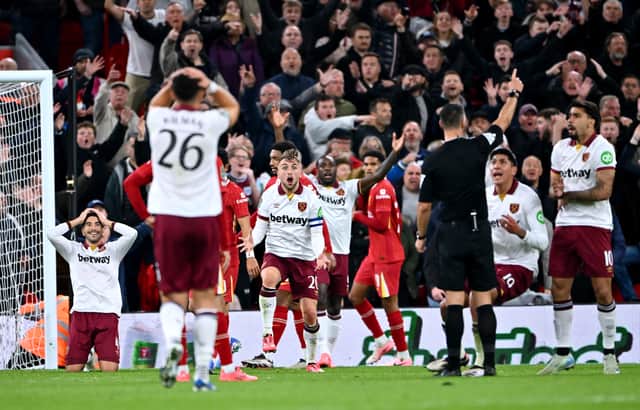 It was a frustrating night for West Ham at Anfield.