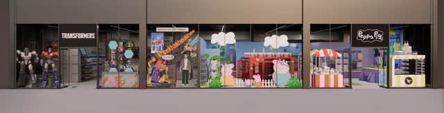Peppa Pig and Transformers stores at Battersea Power Station