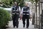 Members of the Jewish "Shomrim" security patrol team