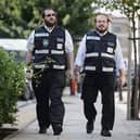 Members of the Jewish "Shomrim" security patrol team