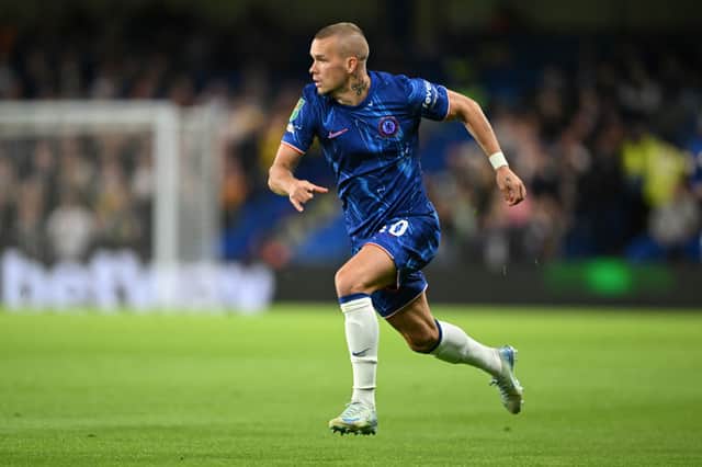Mudryk in action during EFL Cup appearance against Barrow