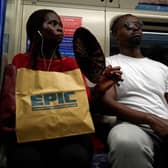 The London Underground is next-level hot. This lady has got the right idea with her personal fan. Remind me to invest.