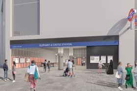 CGI view of Elephant & Castle Tube station entrance