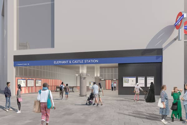 CGI view of Elephant & Castle Tube station entrance