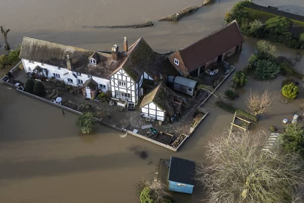 The home of Nick Lupton during the flooding of January 2024. 