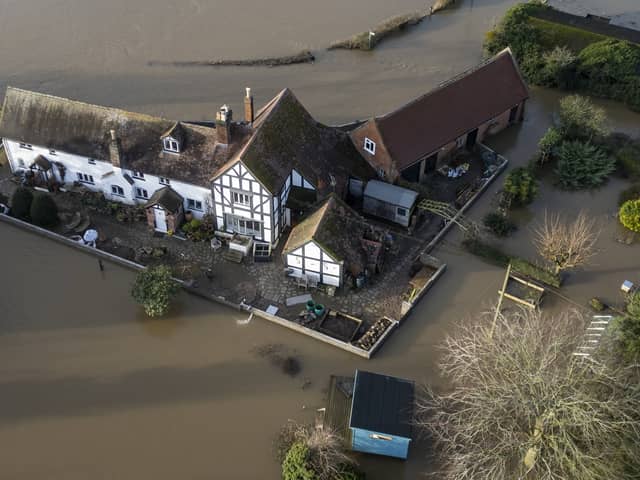 The home of Nick Lupton during the flooding of January 2024. 