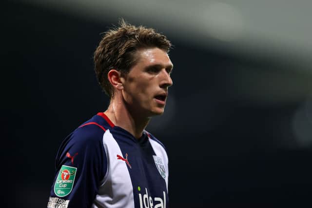 Adam Reach in Carabao Cup action for West Brom. He is one of two free agents currently training with Swansea City