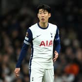 Son Heung-min playing for Spurs.